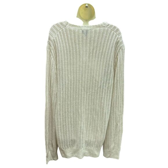 TODD SNYDER LINEN CREWNECK SWEATER in Bisque NWT Size XXL - Picture 7 of 10